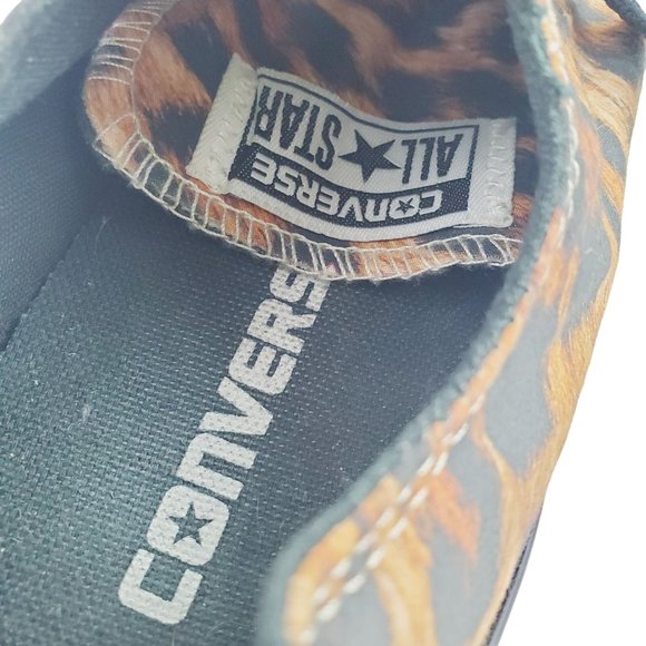 Converse All Star Low Top Flats Leopard Print. W7 M5 - Picture 9 of 10